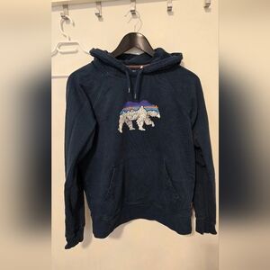 Women's Patagonia Navy Hoodie with Bear Logo M
